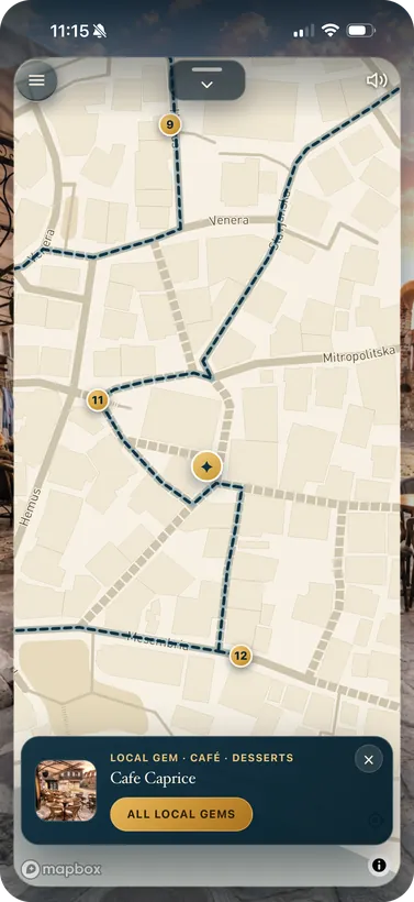 A local gem pinned on the map, with its opening hours