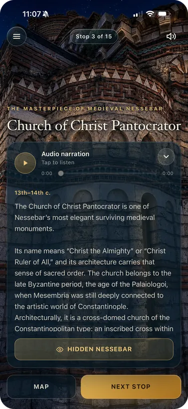 Narration page for the Church of Christ Pantocrator