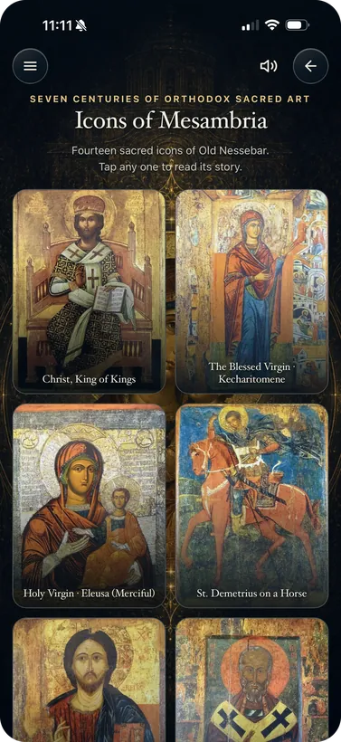 The icon gallery grid