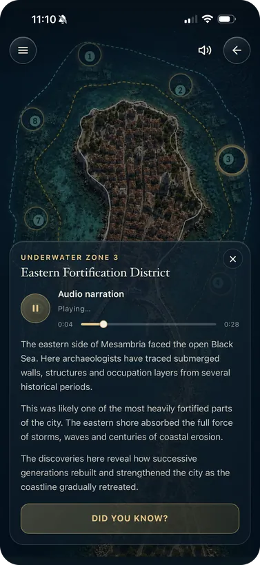 The Eastern Fortification District, an underwater zone