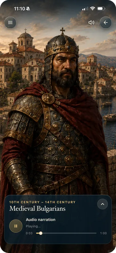 The Medieval Bulgarians chapter, with a portrait